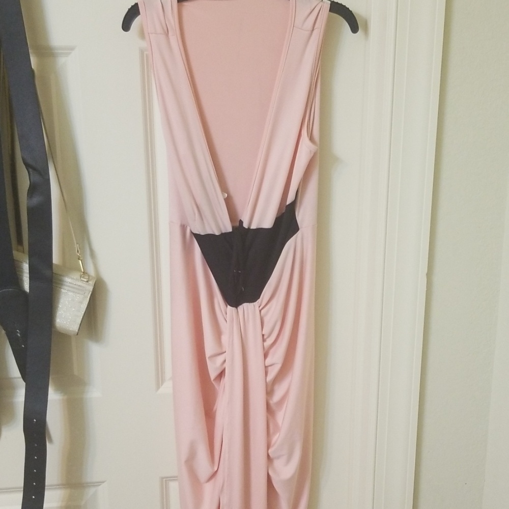 Pink corset midi dress